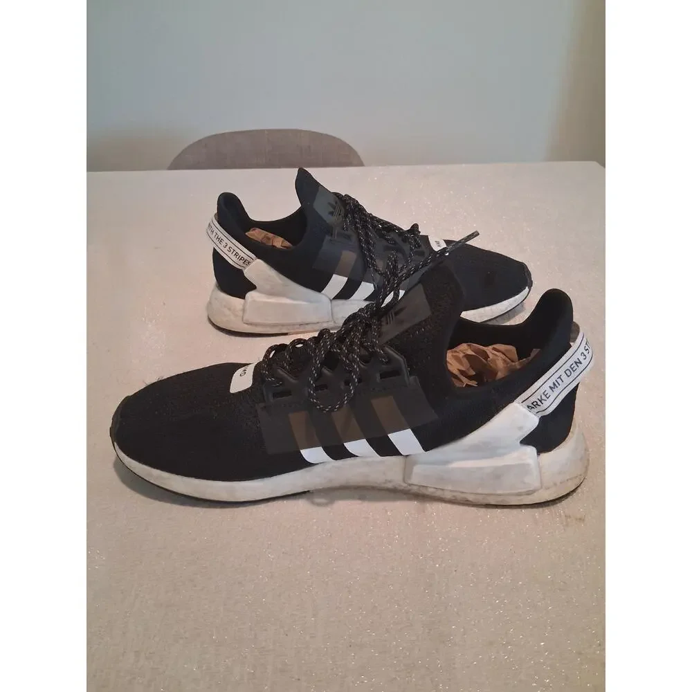 adidas NMD R1 V2 Core Black White Men's Size 14 Sneakers FV9021 Running Shoes